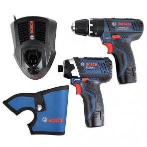 Bosch 10.8V Professional Cordless Combi Drill + Cordless Impact Driver Twin Kit 